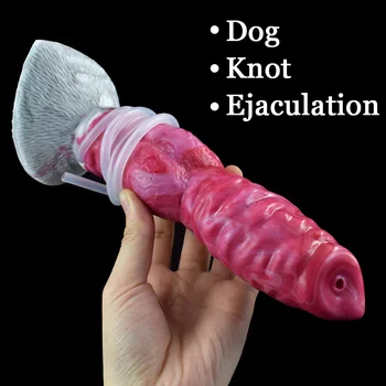 NNSX Ejaculation Dog Knot Dildo Gory High Impact Force Animal Dildo with Suction Cup Sex Toys for Women Masturbators Sex Shop 2