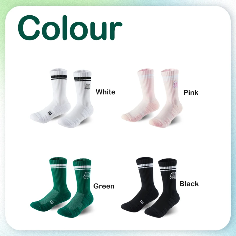3 Pack Kids Basketball Socks Towel Bottom Crew Length Non Slip Cushioned Sport Socks Ankle Support Youth Boys Girls