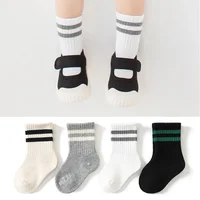 New Children Solid Color Sport Socks Cotton Soft Tube Socks for Baby Infant Toddler Socks for Kids Boys Girls 6months-6years Old 2