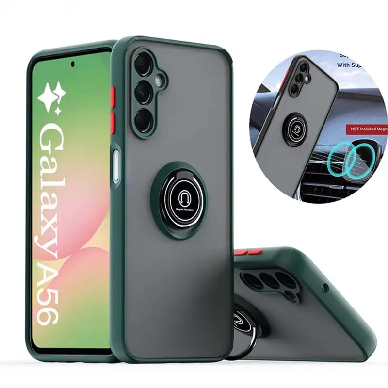 Shockproof Phone Case with Ring Stand Holder and Enhanced Protection