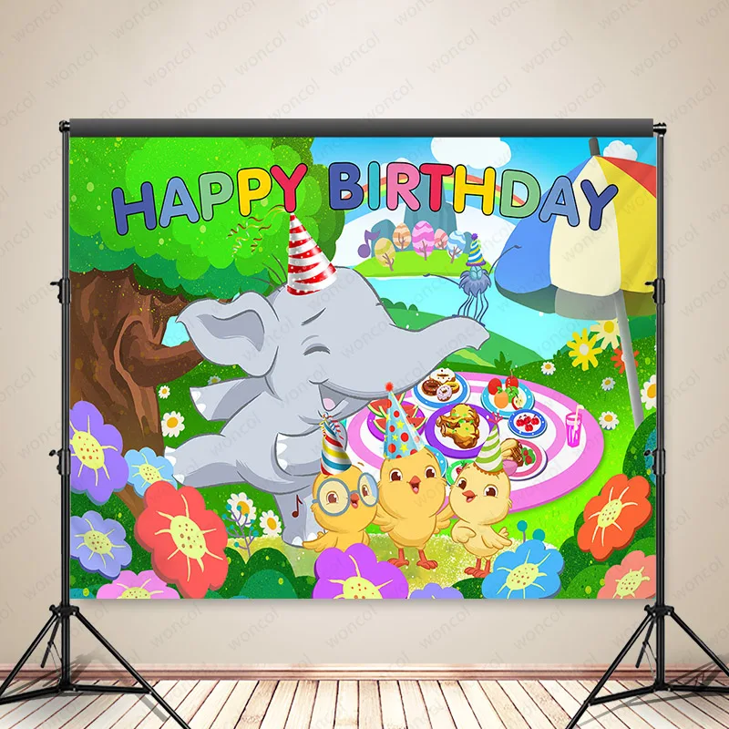 Woncol Canticos Custom Photography Backdrop Happy Birthday Photo Backdrop  Kid 1st Birthday Decor Banner Photo Booth Props - AliExpress