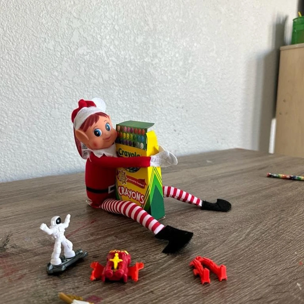 Christmas Elf Behaving Badly Plush Toy Novelty Long Bendy Naughty Boy Christmas Elves Doll 12 Inches christmas decorations assembled toys