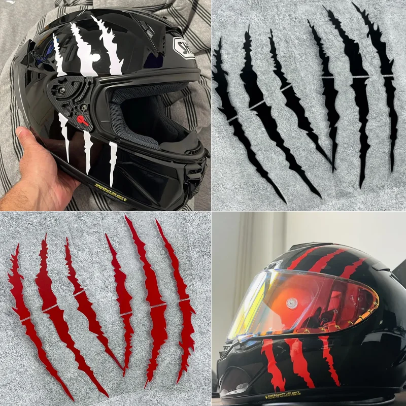 Motorcycle Monster Claw Scratch Stickers DIY Motocross Helmet Body Vinyl Decals for BMW KTM Kawasaki YAMAHA SUZUKI HONDA 2PCS