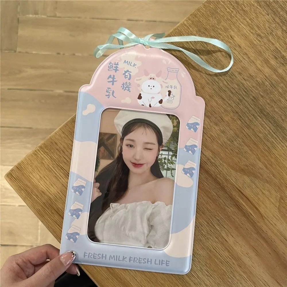 Acrylic Display Protective Sleeve Idol Photocard Holder Y2k Cartoon A5 Card Cover PVC ABS Plastic Photos Protective Cover Gift