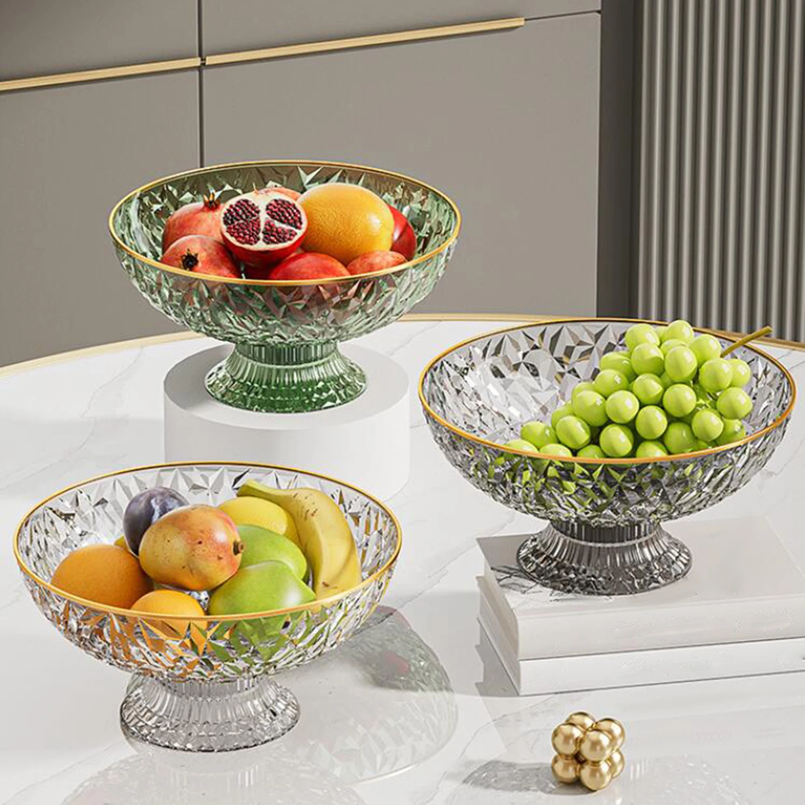 Fruit Bowl with Drainer Vegetable Strainer Basket Durable Round Decorative Multipurpose Container Large for Table Centerpiece snack bowl