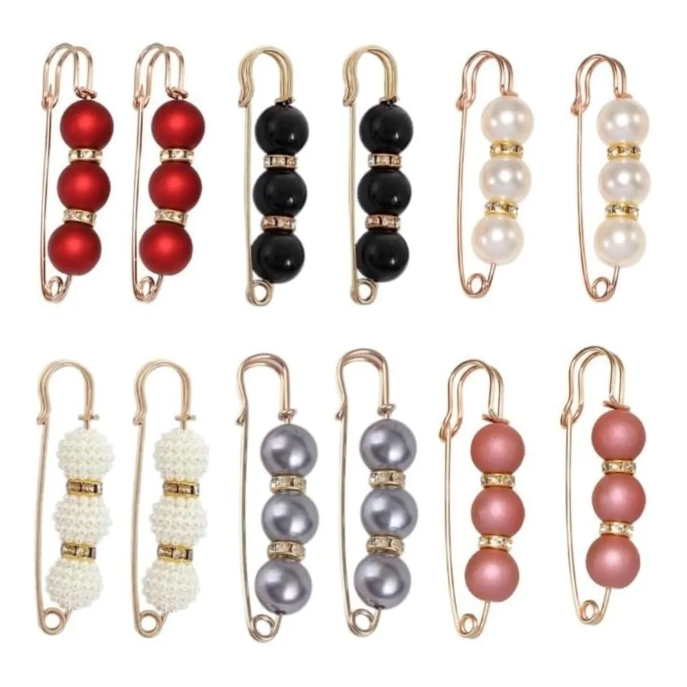 5 stücke Mode Imitation Perlen Brosche Für Frauen Kleidung Kleid Feste Sicherheitsnadel Zubehör Dekoration Schmuck Geschenke Zubehör