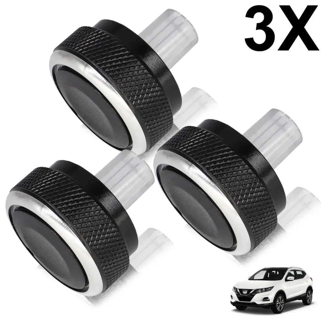 3 teile/satz für Nissan Qashqai Dualis J10 2006-2013 Aluminium legierung Klimaanlage Knopf AC Knopf Wärme steuerung Schalter Knopf – Detail 4