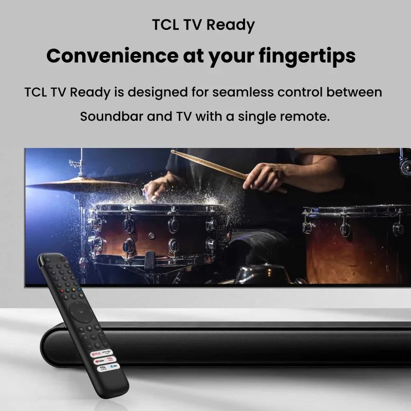 TCL S643WK 3.1 Sound Bar & Wireless Subwoofer, Roku TV Ready, S643W