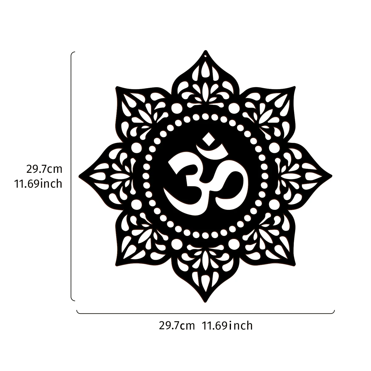 1PC, creative black wooden laser-engraved EID eight-petal flower-shaped retro pattern decorative pendant