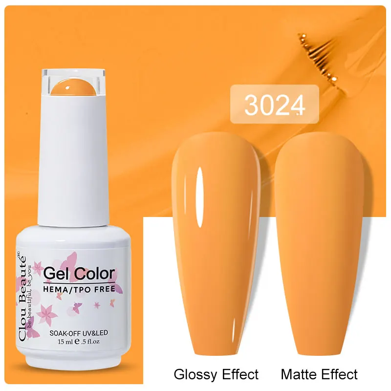Clou Beaute 15ml Black Red Semi-Permanent Gel Nail Polish