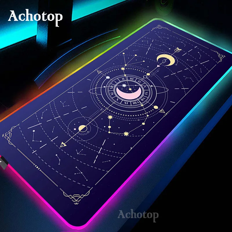 Moon Night RGB Mouse Pad para Gamer,
