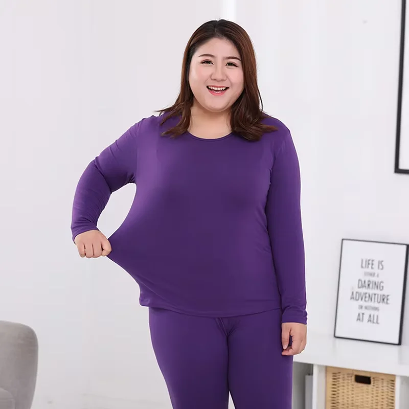 Plus Size Long Johns Thermal Underwear Sets For Ladies Winter Warm Base Layers Undershirt For Cold Weather