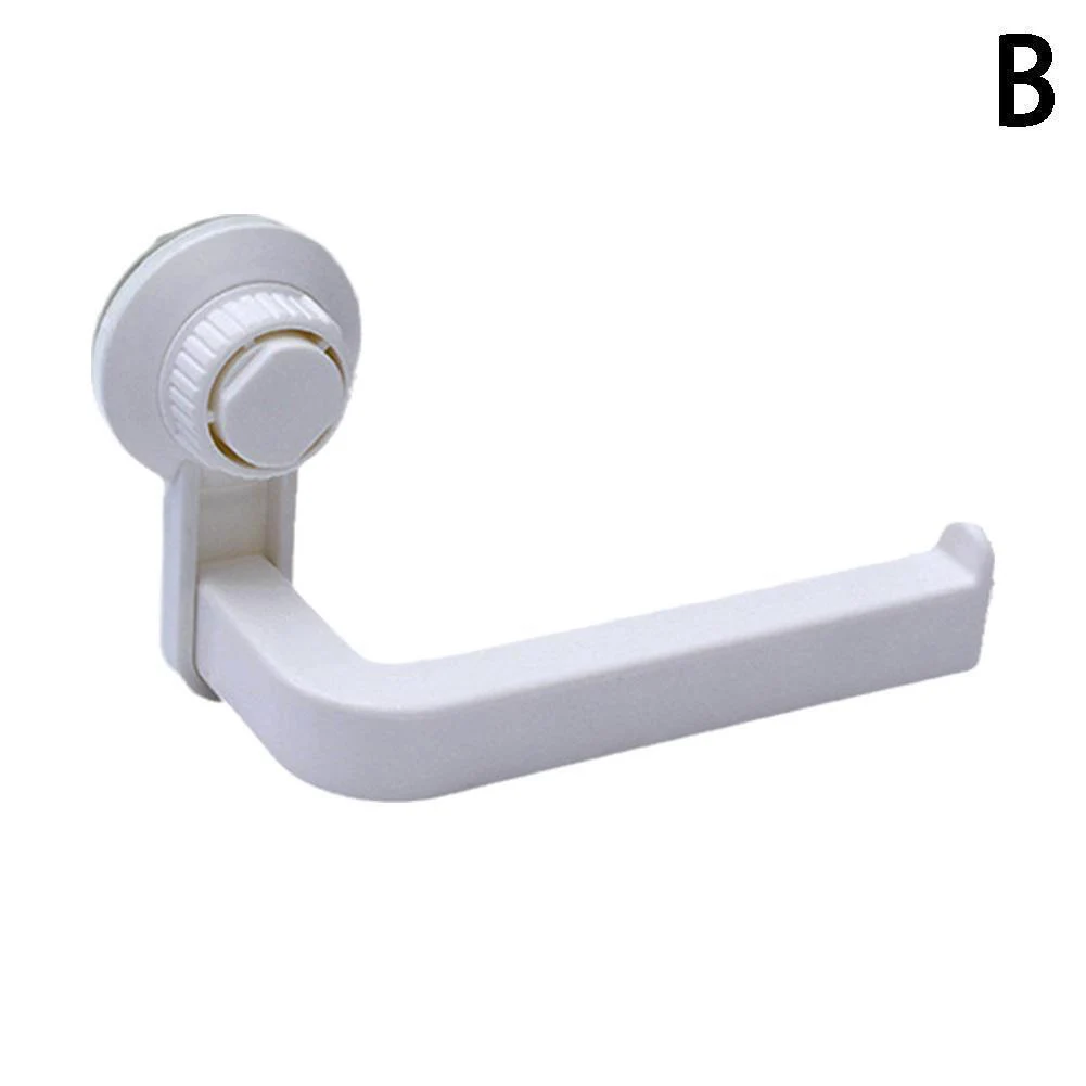 Bathroom Non Perforated Tissue Holder Wall-Mounted Bathroom Toilet Roll Paper Holder Rack Suction Cup Removable
