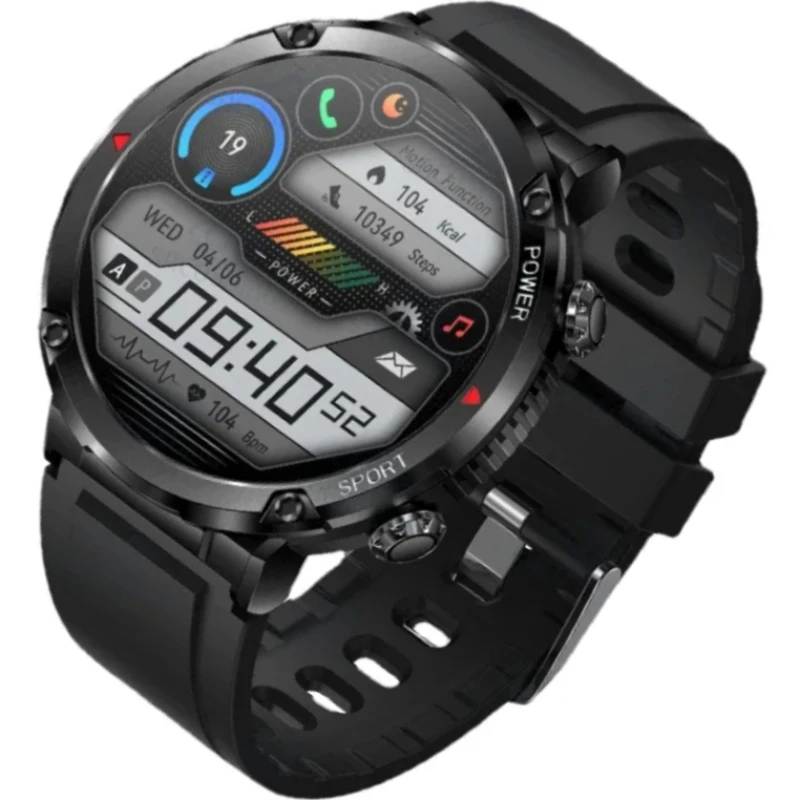 

New Smart Watch Men Military Outdoor Sports Smartwatch Men Bluetooth Call Clock 1.6 Inch 600 MAh Battery IP68 Waterproof Watches