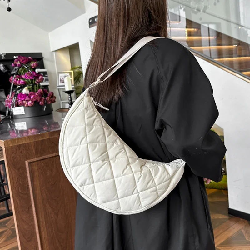 Stepp Plaid frauen Hobos Schulter Taschen Reise Einkaufen Damen Umhängetasche Große Kapazität Nylon Weibliche Handtaschen Geldbörse
