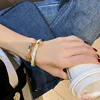 White Shellfish Bracelets Board Bend Metal Bangles Womens Hand Bracelets Geometric C- shaped Opening Bracelets Jewelry Gifts 4