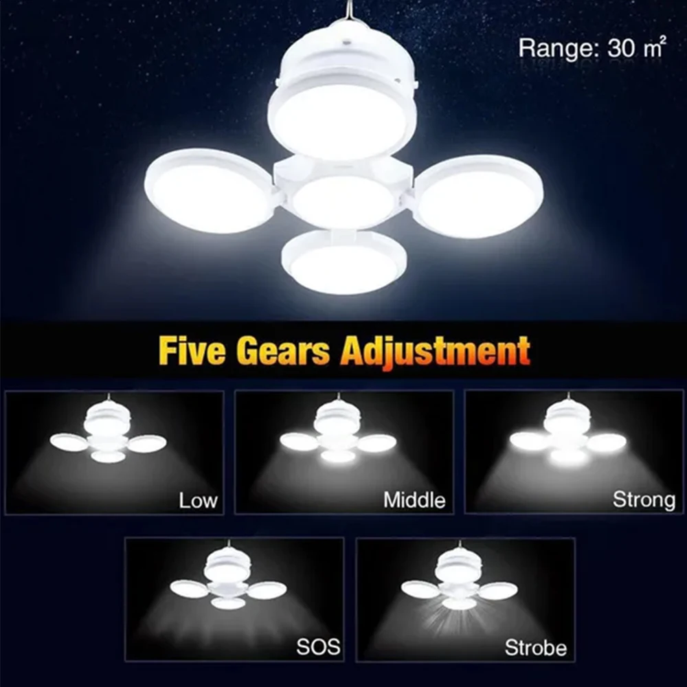 Solar Outdoor Folding Light Portable USB Rechargeable Football Lamp LED Search Lights Camping Household Emergency lighting lamp
