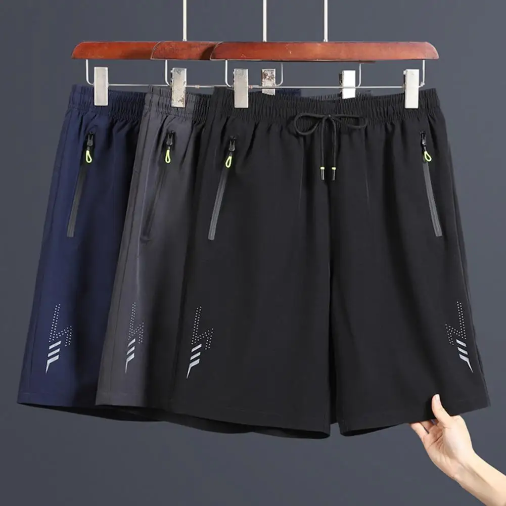 

Casual Shorts Casual Men Elastic Waist Shorts Men's Summer Casual Elastic Drawstring Waist Shorts with Zipper for Outdoor