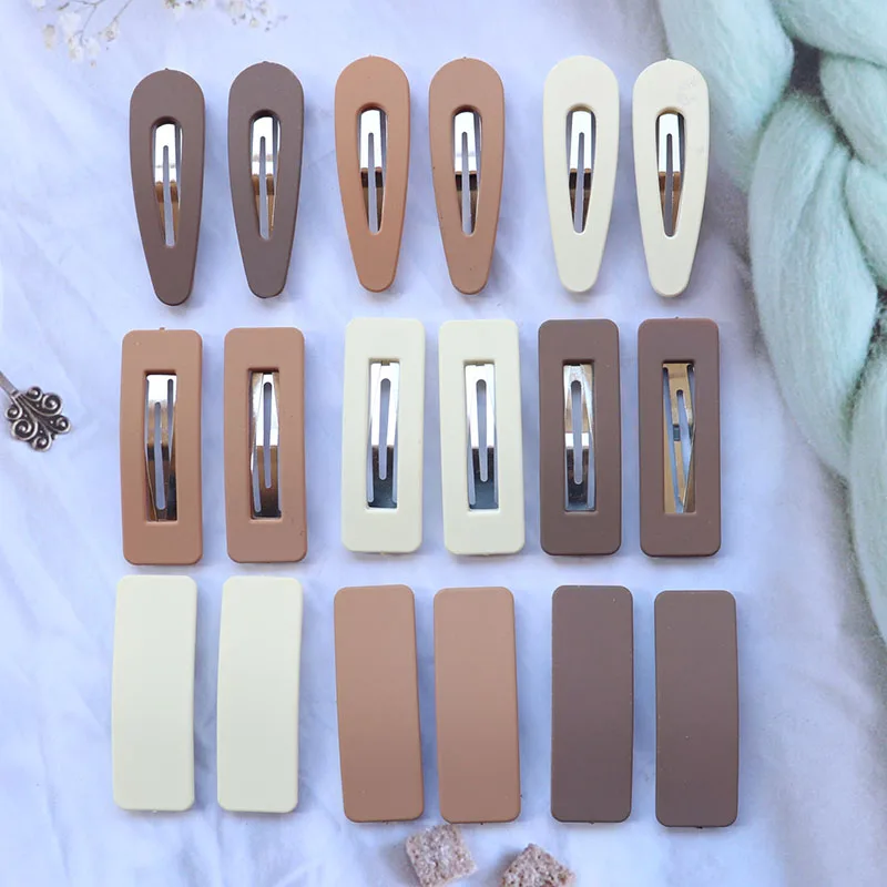 

Women Hair Clips Matte Snap Hair Clip Barrettes For Girls Women No Slip Cute Solid Candy Color Hair Accessories Hair Pins