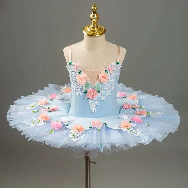 

Ballet Tutu Fairy Doll Professional Ballet Dress For Girls Blue Competition Performance Clothes Ballerina Balet Dress Girl