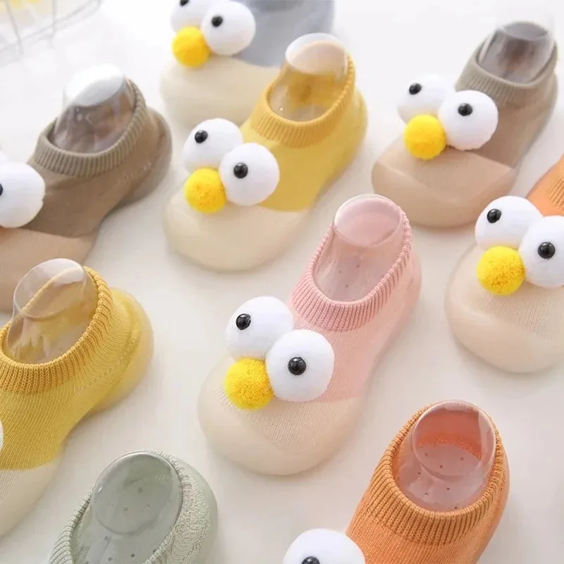 Baby Socks Shoes Infant Color Matching Cute Kids Boys Shoes Doll Soft Soled Child Floor Sneaker Toddler Girls First Walkers