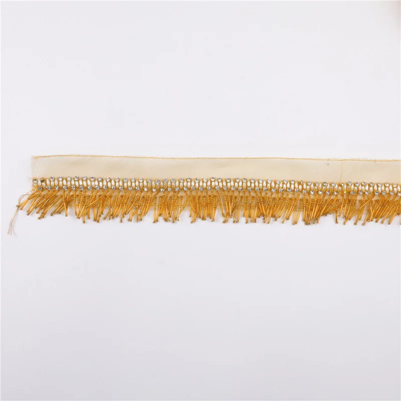 NationaldiyHandmade Beaded Tassel Curtain lace accessories Skirt Dance Fringe Clothes Decoration Tassel
