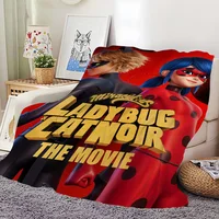 Cartoon M-MiraculousES Cat L-LadybugES Blanket Skin friendly comfort warm plush blanket suitable sofa living room office bedroom 1