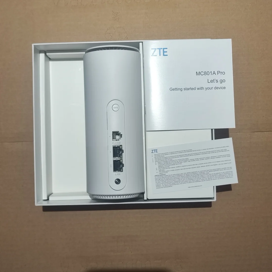 Unlocked ZTE 5G Indoor CPE MC801A PRO Wi-Fi 6 AX3600 Wireless