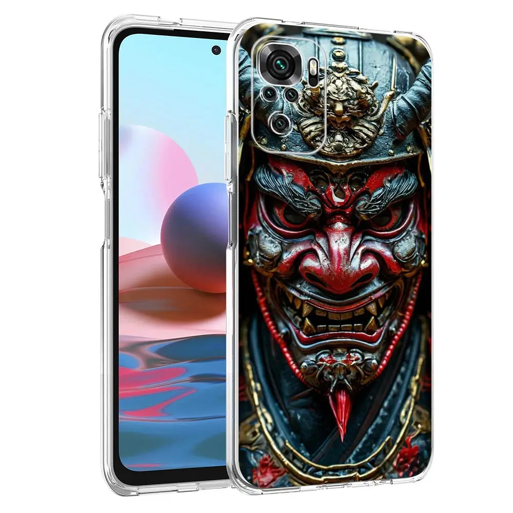 Samurai Hannya Mask Ghost Soft Phone Case