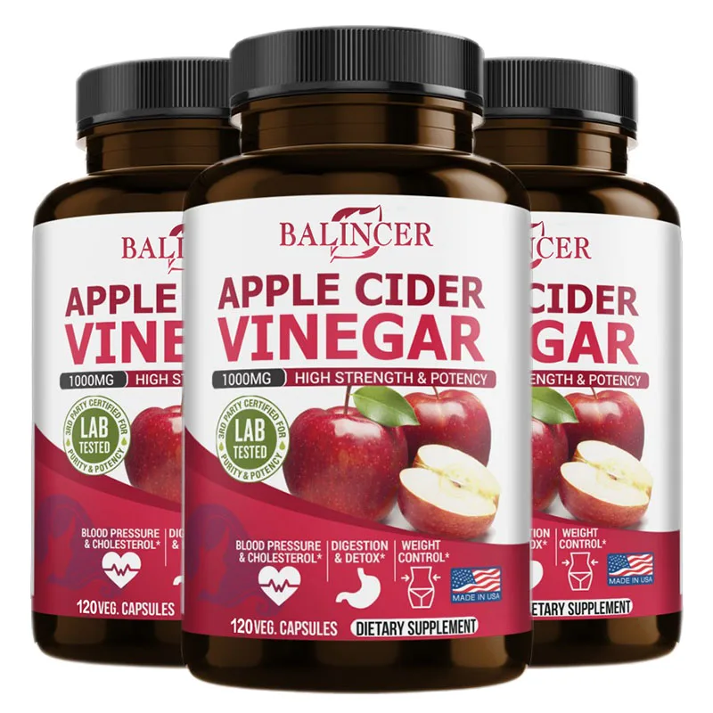 

Balincer Apple Cider Vinegar Dietary Supplement 1000 Mg | 120 Capsules | Healthy Weight and Healthy Eating | Non-GMO