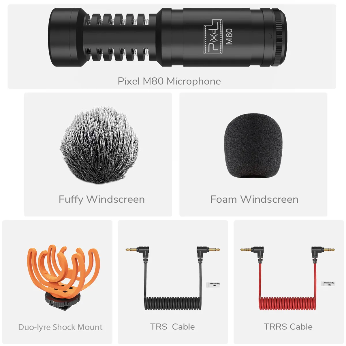 픽셀 카메라 마이크 샷건 마이크 전문 슈퍼 카디오이드 VideoMicro Canon EOS, Nikon DSLR 카메라에 적합