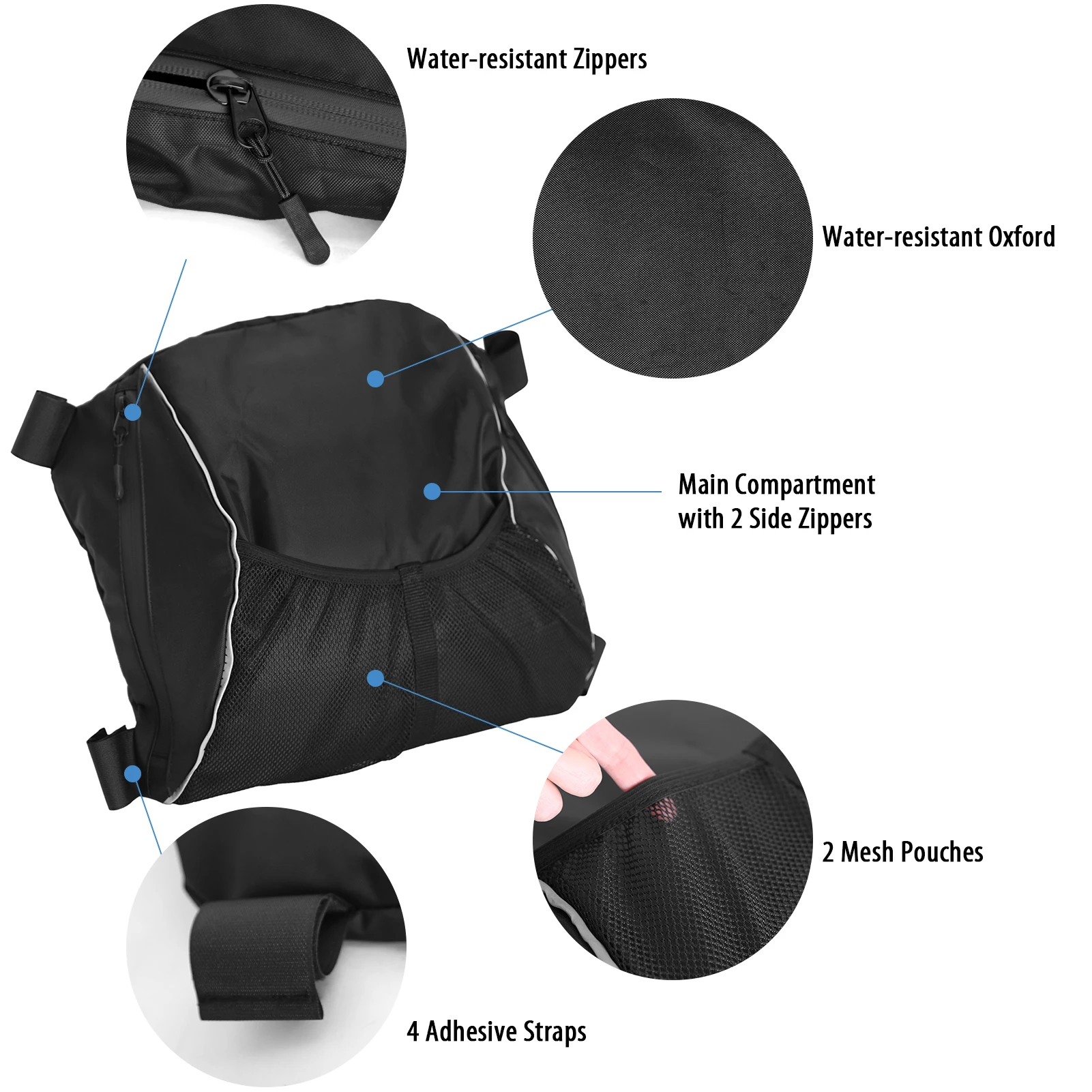 Water-Resistant Mesh Kayak Storage Organizer Bag