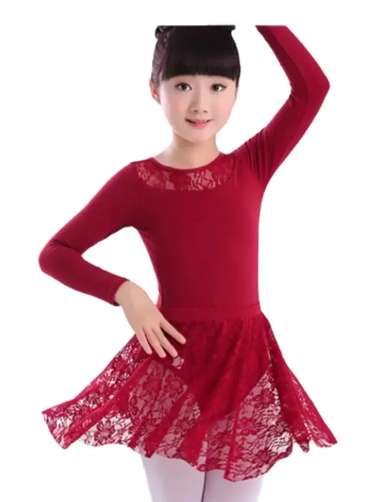 

1set/lot children vintage ballet dancing costumes lace leotard and lace skirt