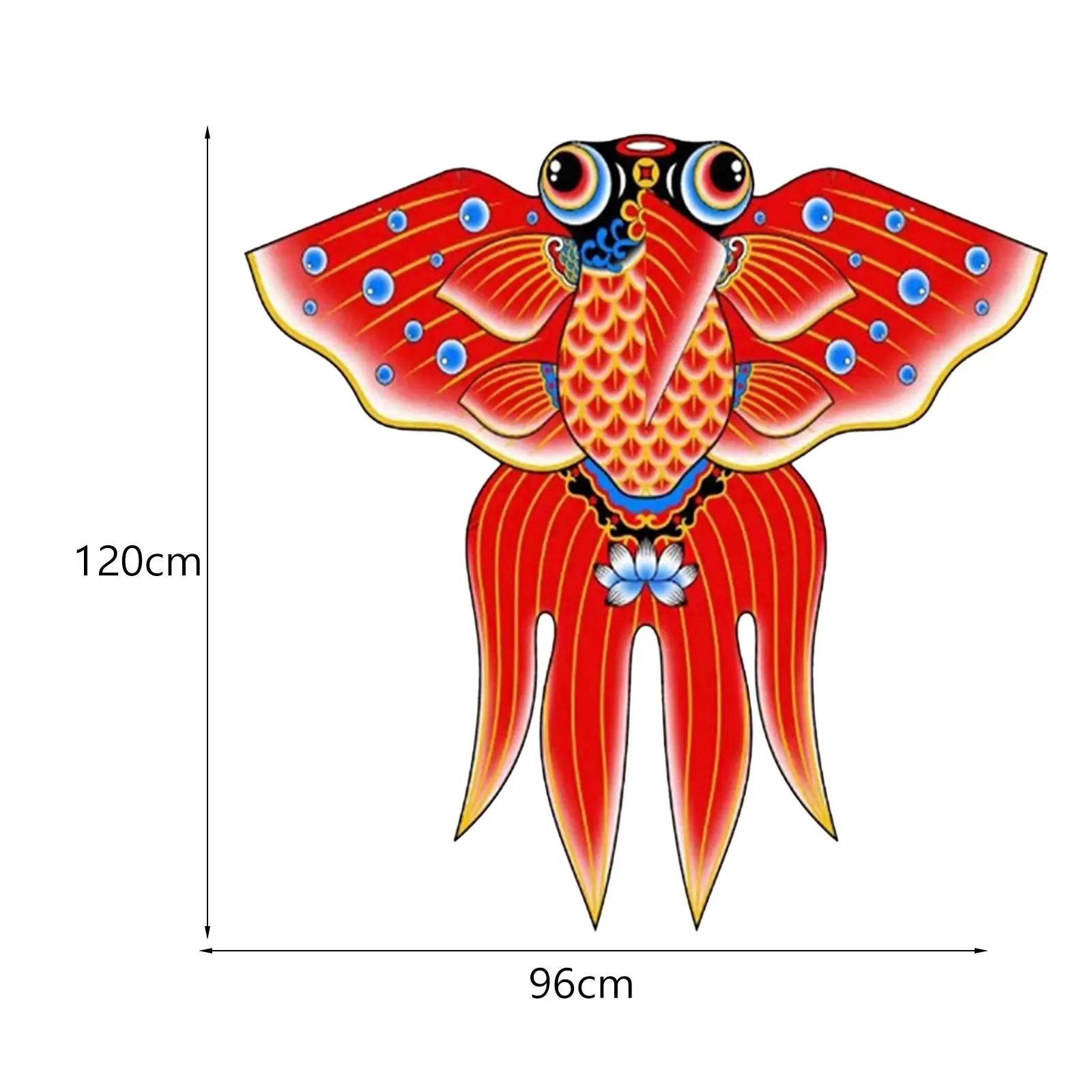 Huge Kite Colorful Single Line Durable Goldfish Shape with 20M Rope Large Giant Kites for Park Props Outdoor Trip Family Parties