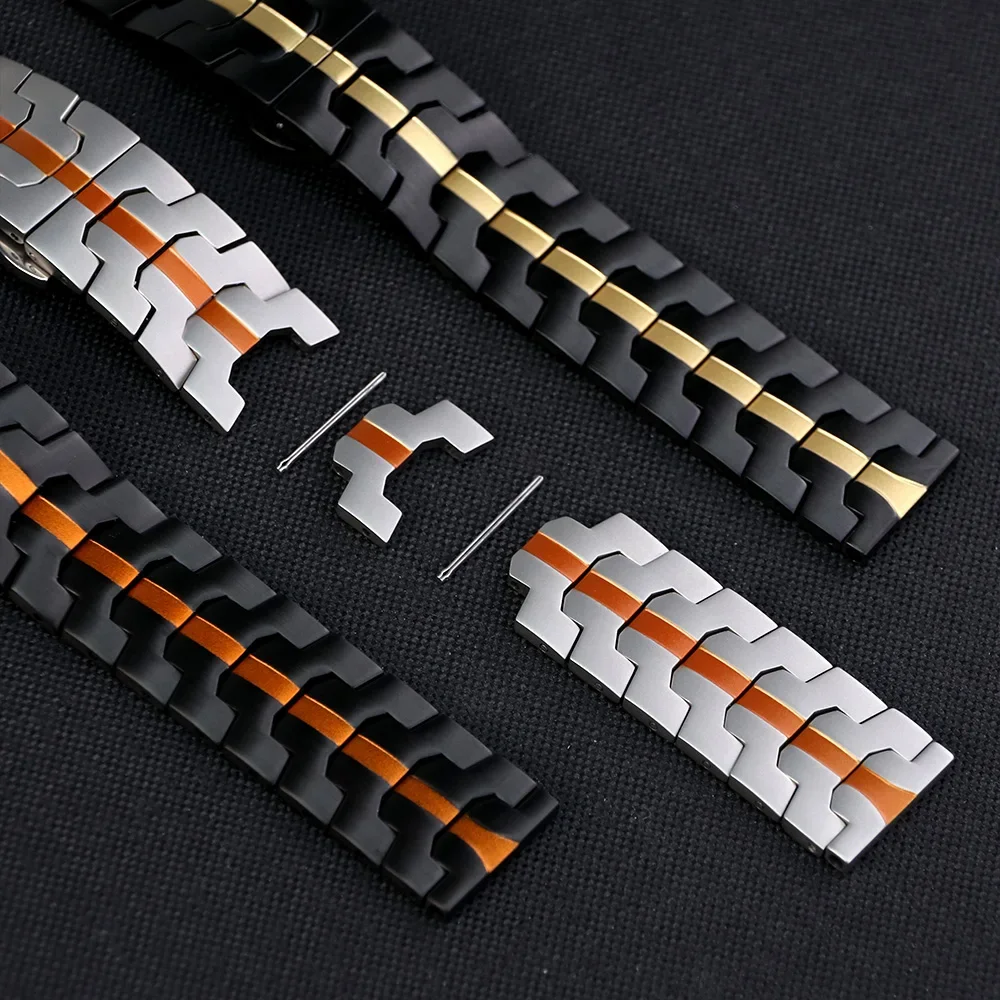 22mm Stainless Steel Metal Watch Strap Bracelet