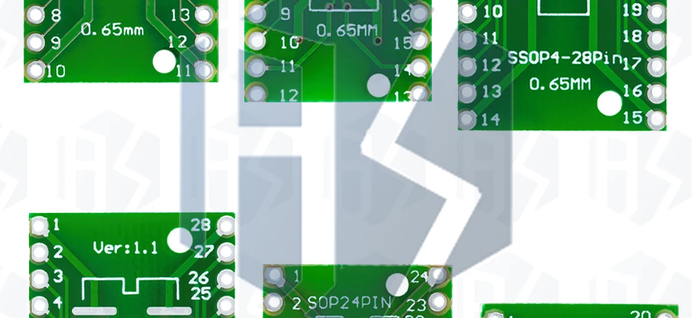 10pcs pcb board kit smd drehen zu dip adapter konverter platte sop msop ssop tssop sot23 8 10 14 16 20 28 smt zu dip – Detail 21