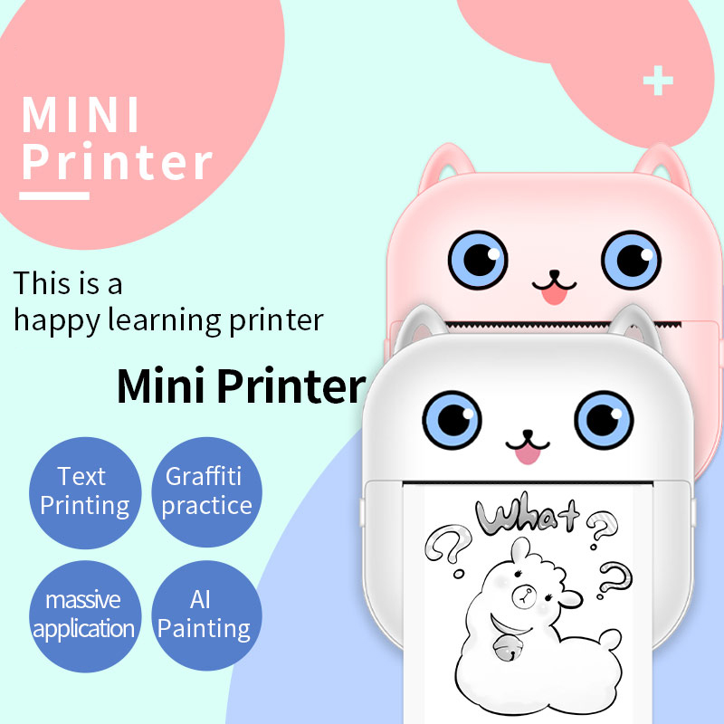 Portable Mini Pocket Printer Note Photo Label Memo Printing Bluetooth Wireless Inkless Thermal Printer 200dpi Impresora Portáti