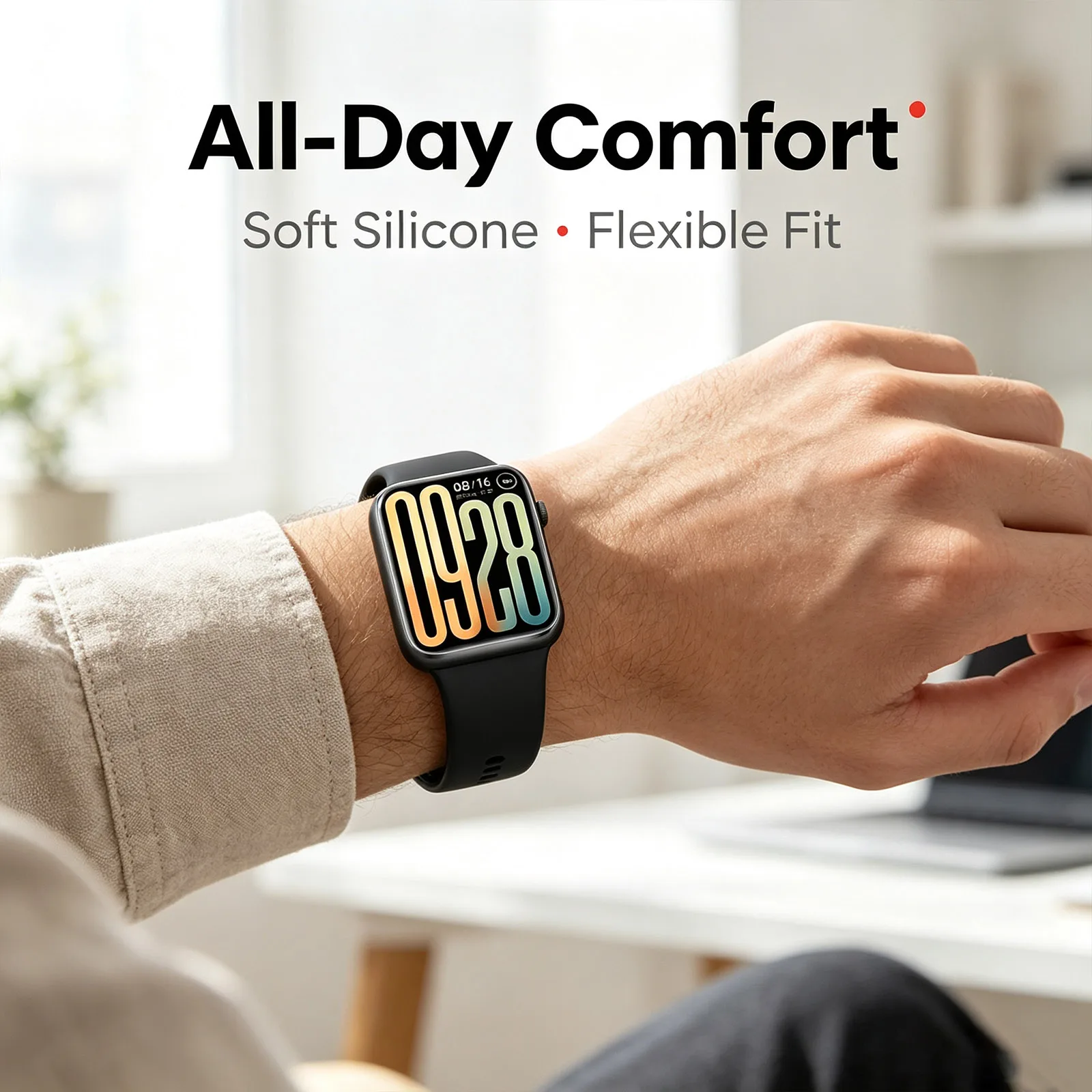 Silicone Strap Protective Case for Xiaomi Smartwatch - Replacement Watchband Accessory