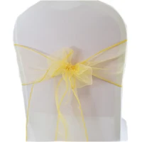 (50/100pcs) Organza Chair Sashes Bow Knot for Wedding Party Event Banquet Decoration Hotel Outdoor Party Chair Decors Supplies 3