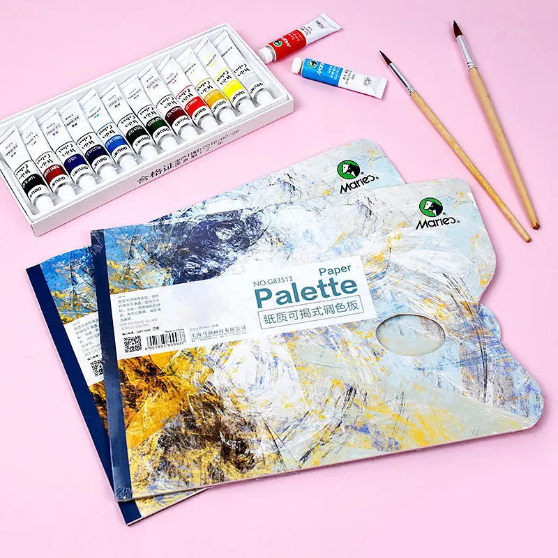 

Color Palette Paper Wholesale Tearable Gouache This Oil Paint, Paint Book No-Wash Disposable Palette Factory One Piece Wholesale