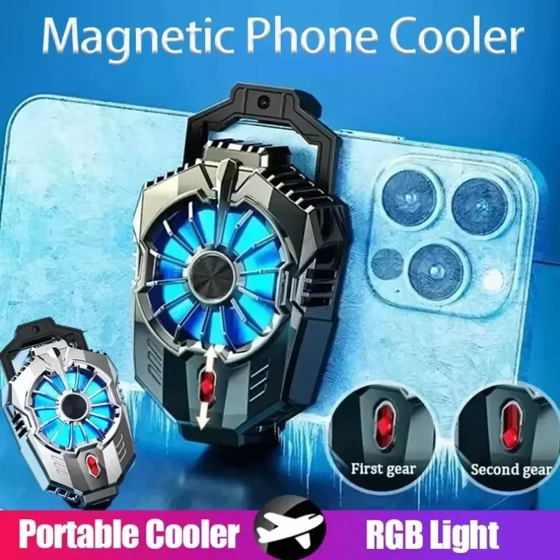 phone cooler Magnetic Mobile Phone Cooling Radiator Fan Two Speed Adjustable Semiconductor Ice Sealed Radiator IPhone Samsung Xiaomi