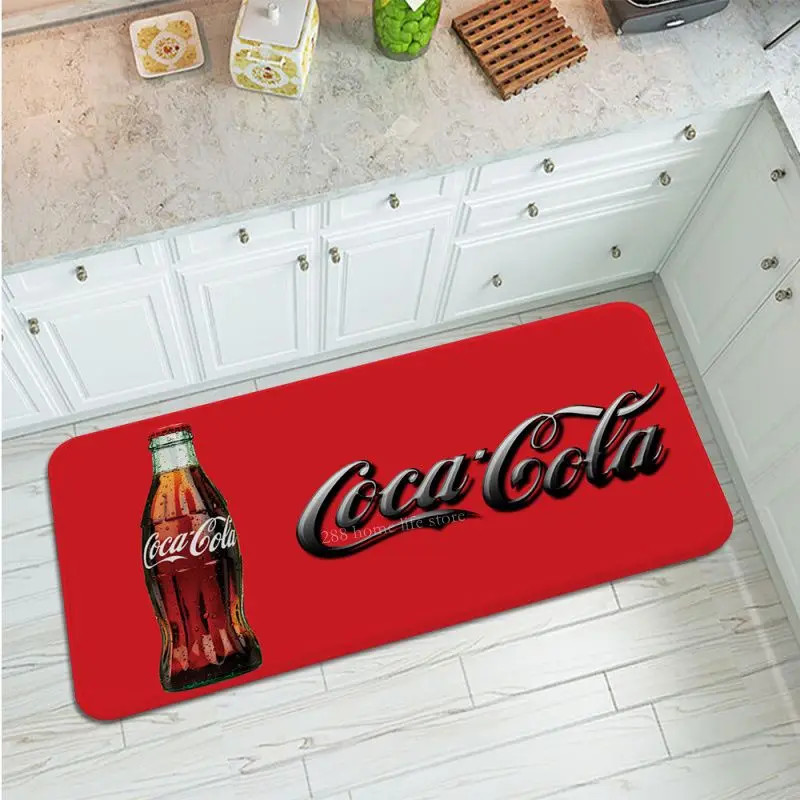 C-Cocas Cola Bathroom Mat Retro Multiple Choice Living Room Kitchen Rug Non-Slip Alfombra