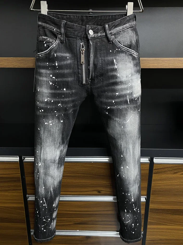 2024 new design black color men jeans top quality 2