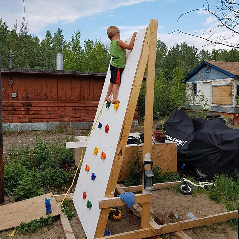 Kids Climbing Holds Children Assorted Rock climbing holds Indoor outdoor Kids playground Build Mounting hardware kit DIY Rock wall