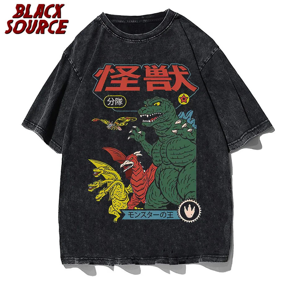 Men's Casual Slim T-shirt Summer Japanese Anime Print Short Sleeve Top mens t shirt