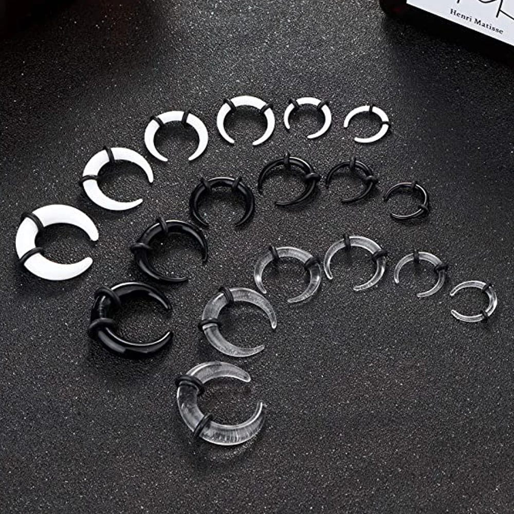 Acrylic Ear Pincher Septum Rings Piercing Ear Taper Stretcher Expander Body Jewelry 2pcs piercing jewelry,ear piercing jewelry,body piercing jewelry,body jewelry
