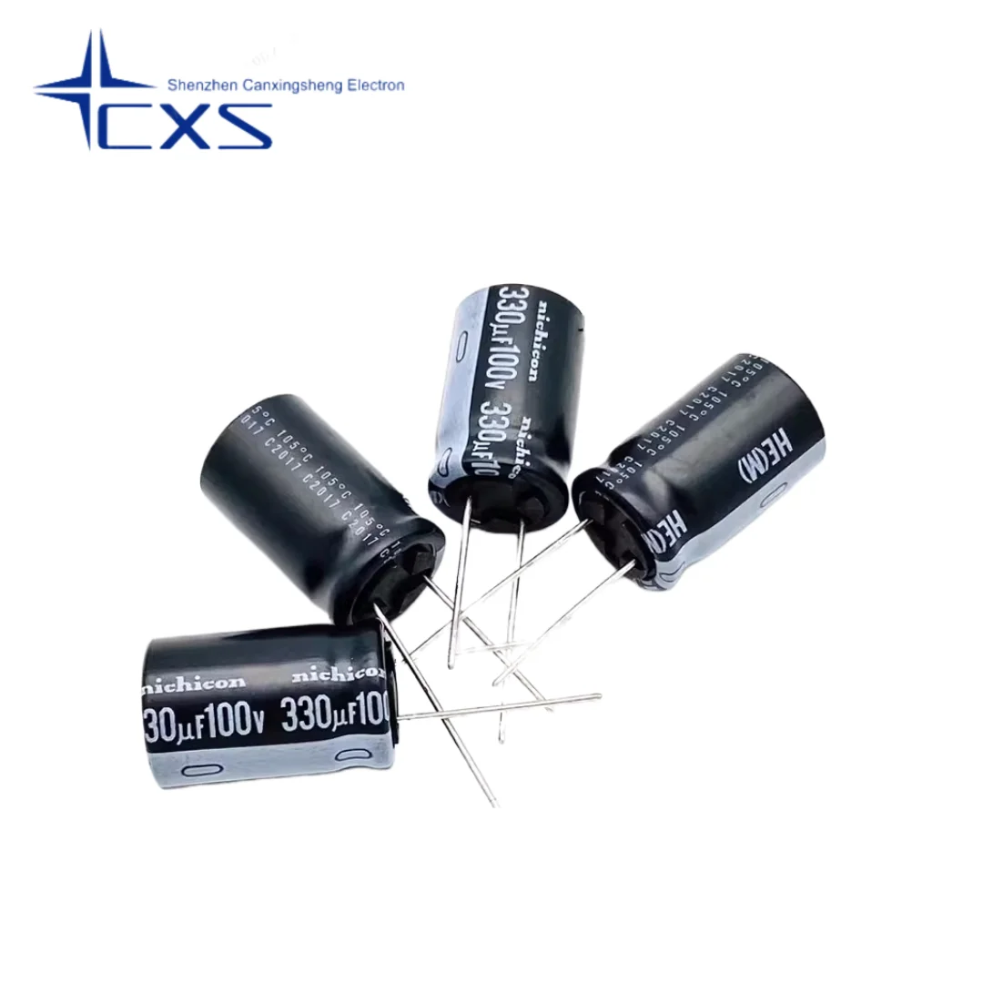 5PCS 100V 330UF 16*25/30 Original Nichicon 330UF100V Long Life Electrolytic Capacitor