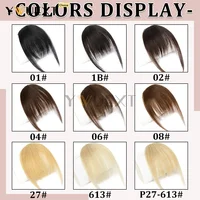 Franges en cheveux humains à clipser, cheveux raides, pièce de cheveux, franges françaises Remy pour femmes, faciles à porter et à enlever, postiche pour cheveux fins 5