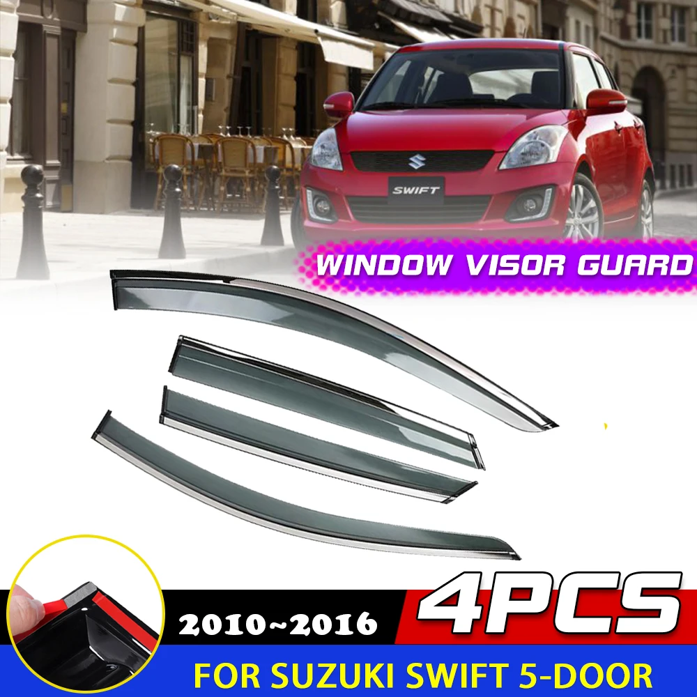 For Suzuki Swift 2005-2010 Plastic Window Visor Vent Shades Sun Rain  Deflector Guard 4PCS/SET - AliExpress