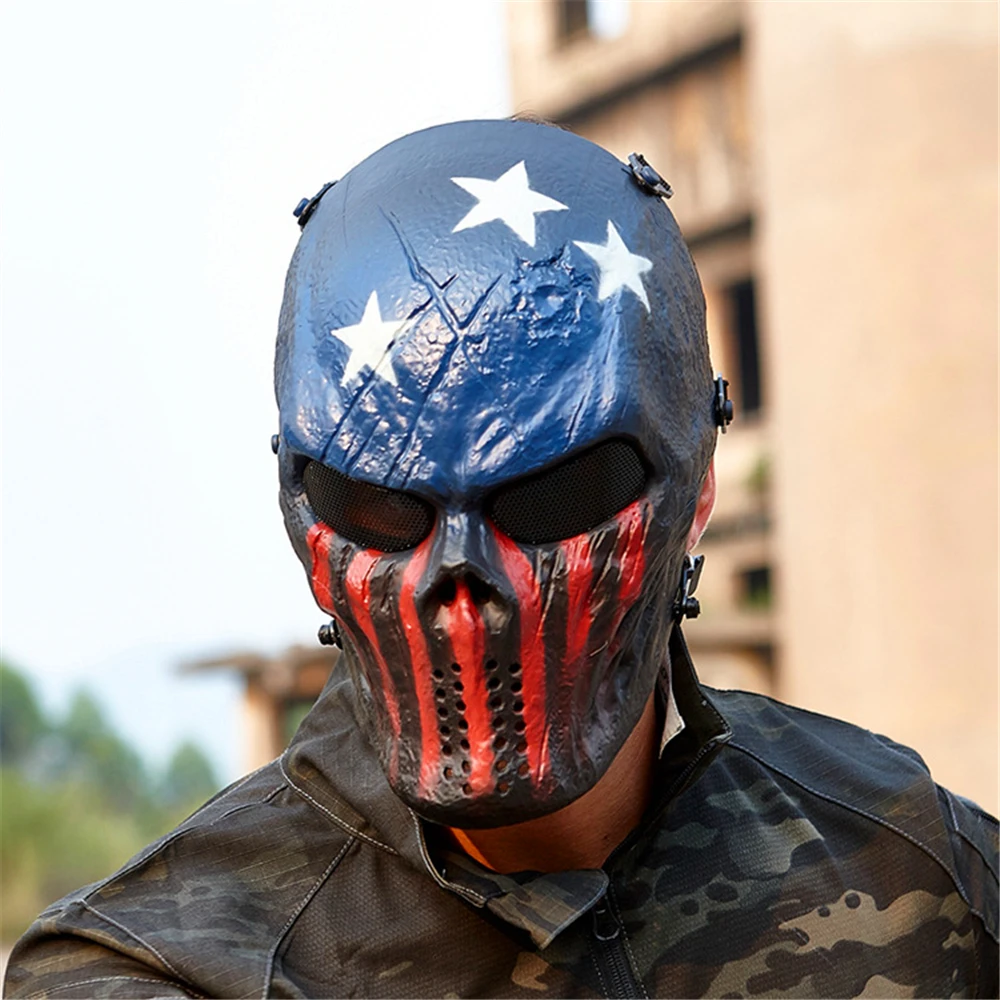 

Halloween Chief Skull Mask CS Equipment Tactical Masks Riding Full Face Army Outdoor Combat Party Decorations Christmas Present